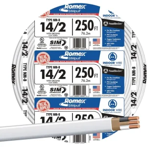 Romex 250 ft. 14-2 White Solid NMW/G Wire