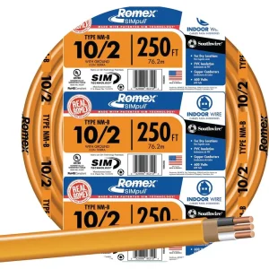 Romex 250 ft. 10-2 Orange Solid NMW/G Wire