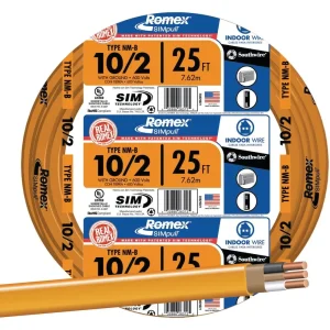 Romex 25 ft. 10-2 Orange Solid NMW/G Wire