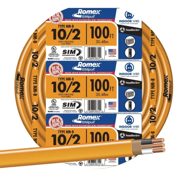 Romex 100 ft. 10-2 Orange Solid NMW/G Wire