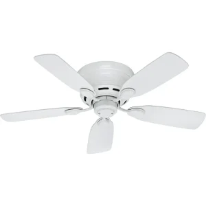 Hunter Low Profile IV White Ceiling Fan, 42 in