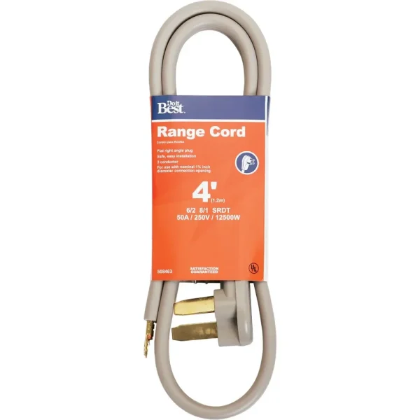 Do it Best Gray 50A Range Cord, 4 ft