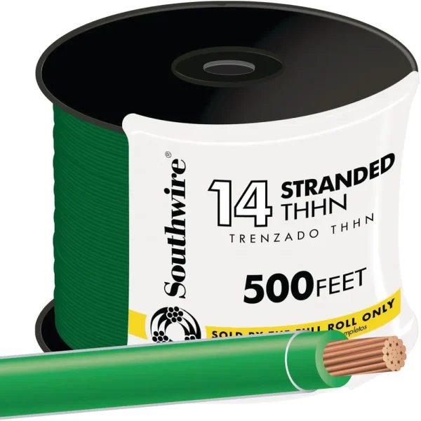 Southwire 500 ft. 14-Awg Green Stranded THHN Wire