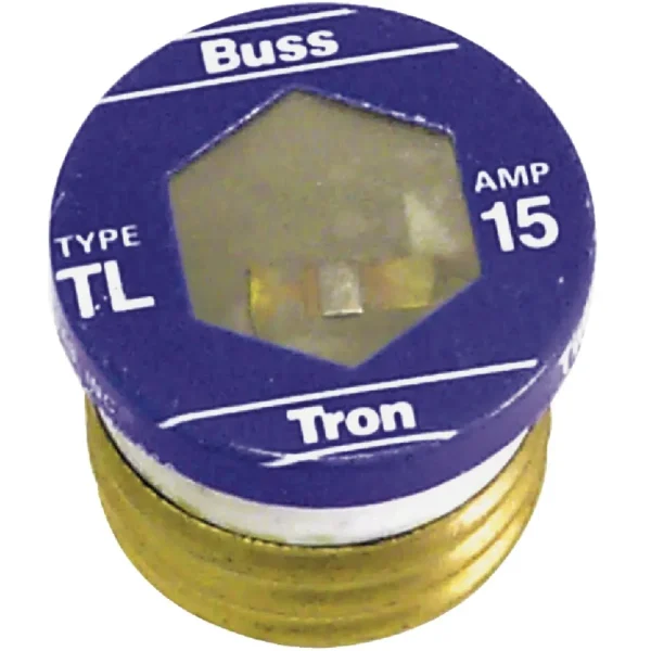 Bussmann Fuses 15A Tl Plug Fuse, 4-Pack
