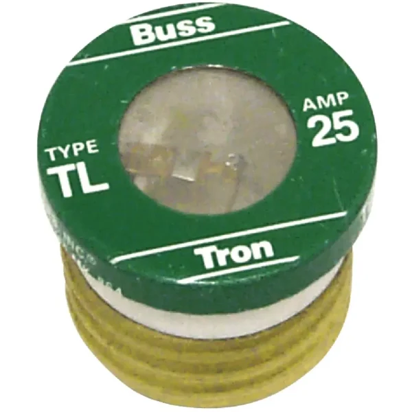 Bussmann Fuses 25A TL Plug Fuse, 4-Pack