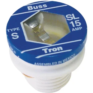 Bussmann Fuses 15A SL Plug Fuse, 4-Pack