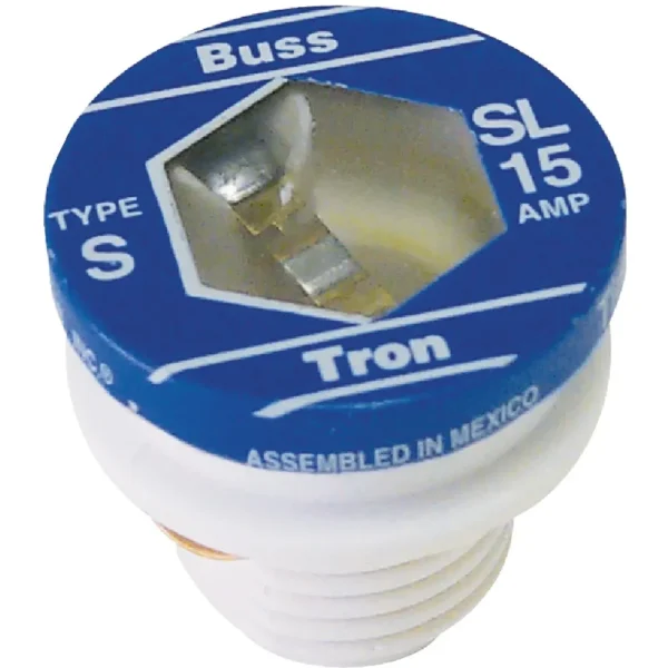Bussmann Fuses 15A SL Plug Fuse, 4-Pack