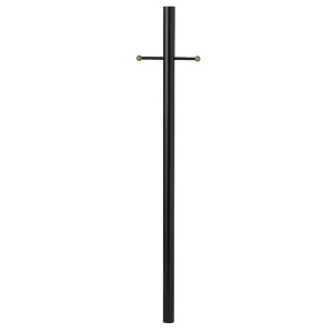 Westinghouse Black on Steel & Brass Colored Spherettes Outdoor Lamp Post, 7 ‘