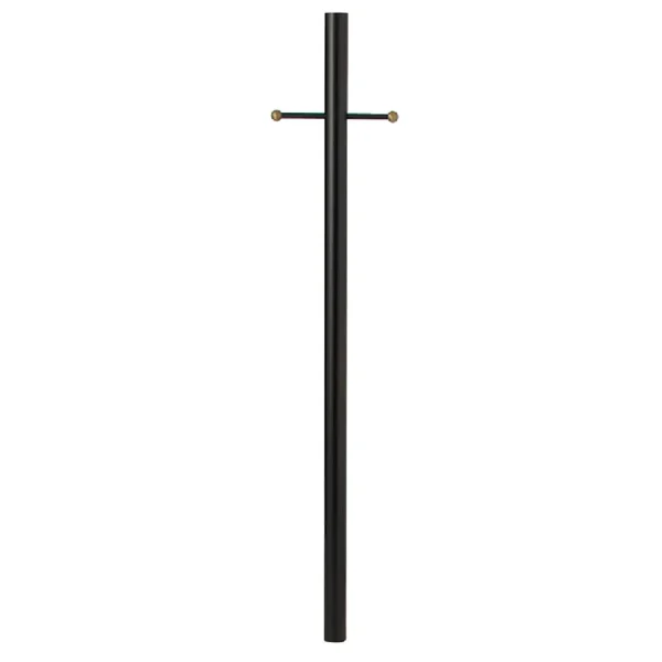 Westinghouse Black on Steel & Brass Colored Spherettes Outdoor Lamp Post, 7 ‘