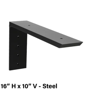 The Original Granite Bracket Regular Wood Shelf Bracket | 6″ H x 4″ V / Steel - view 2