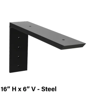 The Original Granite Bracket Regular Wood Shelf Bracket | 6″ H x 4″ V / Steel - view 4