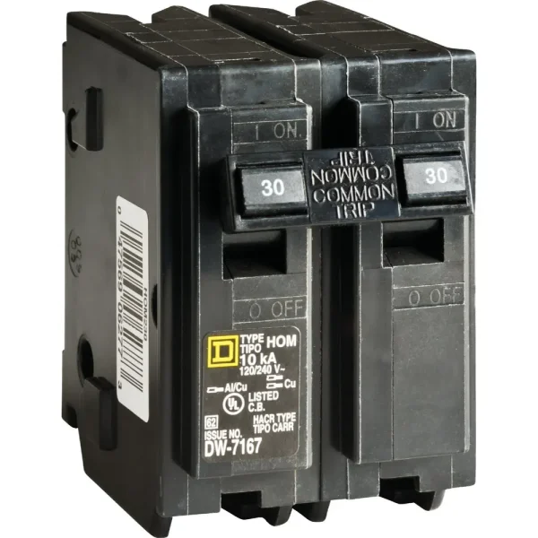 Square D Homeline 30A Double-Pole Circuit Breaker