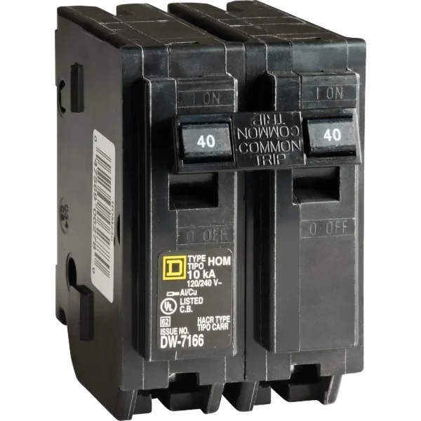 Square D Homeline 40A Double-Pole Circuit Breaker