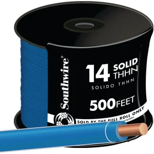 Southwire 500 ft. 14 AWG Blue Solid THHN Wire