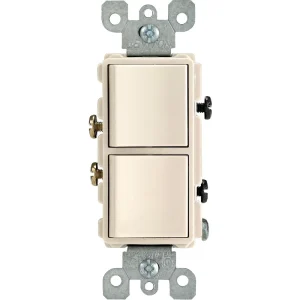 Leviton Single Pole Almond 15A Duplex Switch