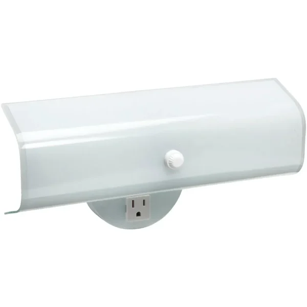Home Impressions White 2 Bulb Wall Light Fixture, 12 in