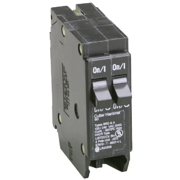 Eaton BD 20A/20A Double-Pole Duplex Circuit Breaker