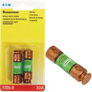 Bussmann Fuses 30A FRN-R Time-Delay Cartridge Fuse, 2-Pack