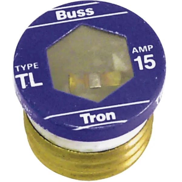 Bussmann Fuses 15A TL Plug Fuse, 3-Pack
