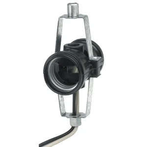 Leviton Black Keyless Medium Base 2-Light Lamp Socket