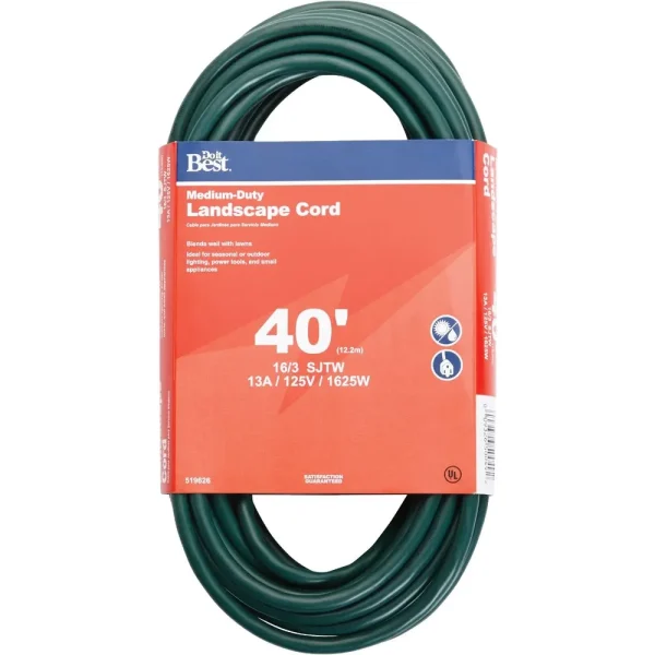 Do it Best Green 16/3 Landscape Extension Cord, 40 ft
