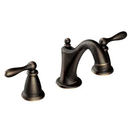 Moen Caldwell Mediterranean Bronze Two Handle High Arc Bathroom Faucet