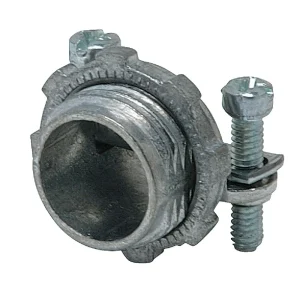 Halex 3/8″ Die-Cast Zinc Clamp 10/3 Wire Box Connector, 100-Pack