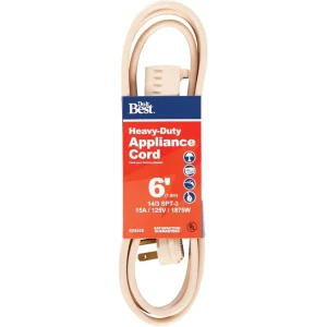 Do it Best Beige 14/3 15A Heavy-Duty Appliance Cord, 6 ft
