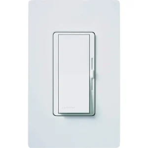 Lutron Diva Incandescent/Halogen/LED/CFL White Slide Dimmer Switch