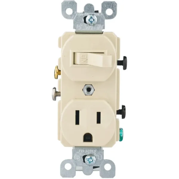 Leviton Ivory 15A Heavy-Duty Switch And Outlet