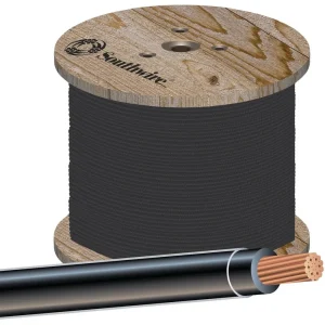 Southwire 500 Foot Stranded Black 4 AWG Thhn Wire
