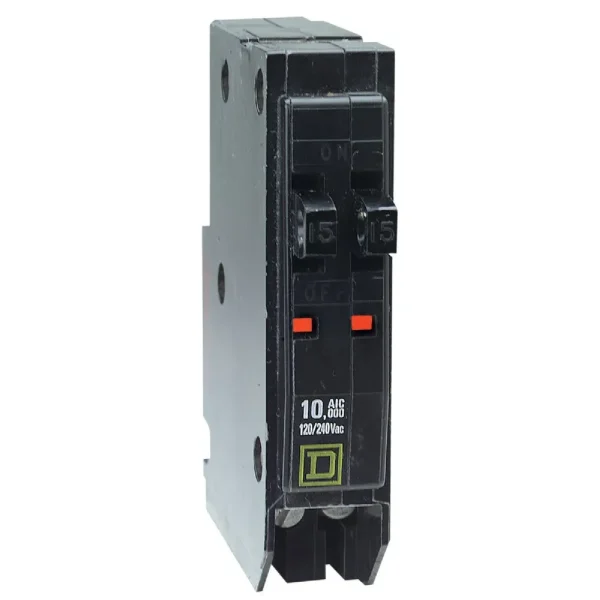 Square D QO 15/15A Single-Pole Tandem Circuit Breaker