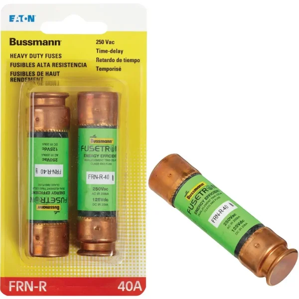 Bussmann Fuses 40A FRN-R Cartridge Fuse, 2-Pack