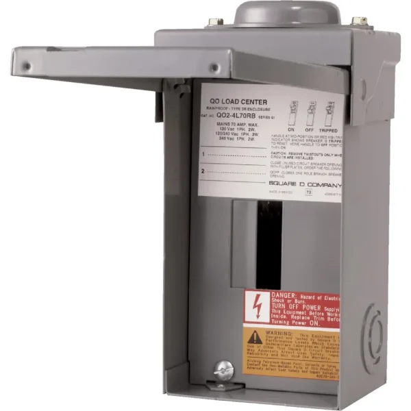 Square D QO 70A Raintight Main Lug Load Center
