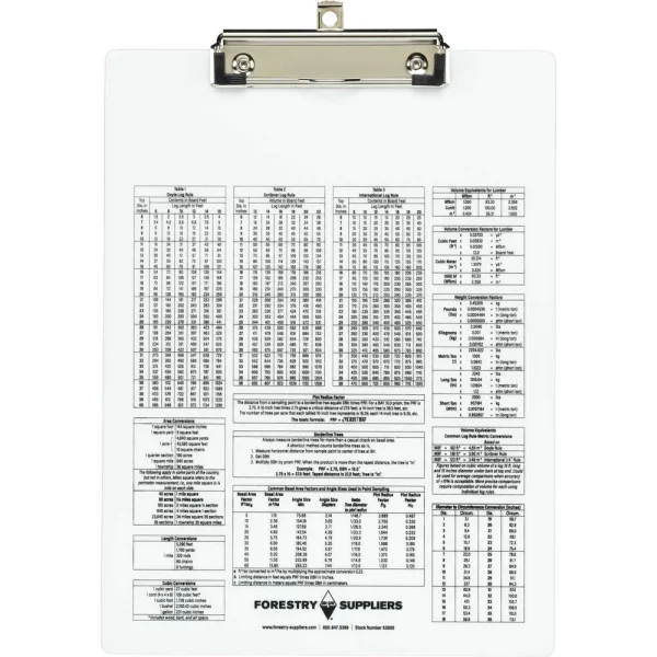 Forestry Suppliers Forester’s Clipboard