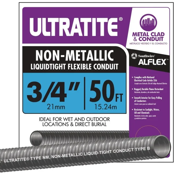 Southwire 3/4″ x 50′ Flexible Nonmetallic Conduit