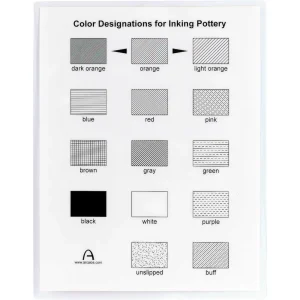 Color Designations for Inking Pottery