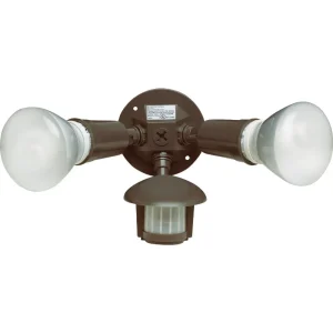 Halo Black Motion Sensing Dusk to Dawn Incandescent Floodlight Fixture