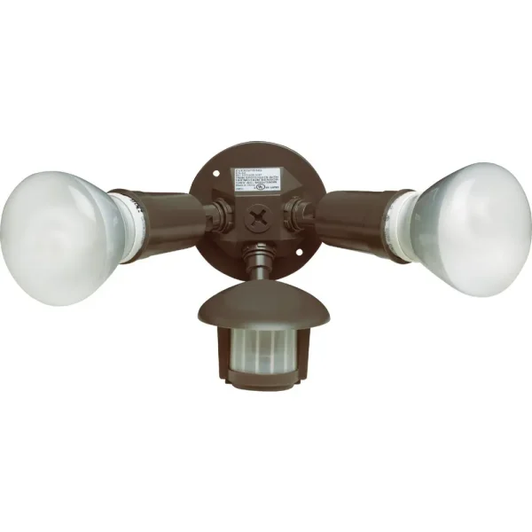 Halo Black Motion Sensing Dusk to Dawn Incandescent Floodlight Fixture