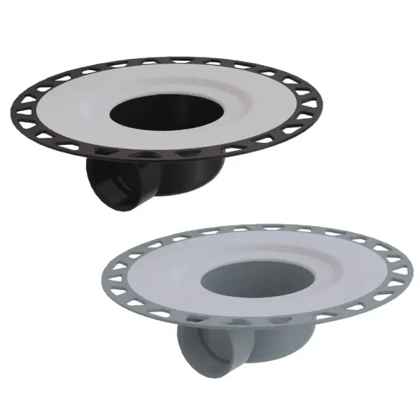 Schluter KERDI-DRAIN-H Flange Kit with Horizontal Outlet | 2″ ABS Drain