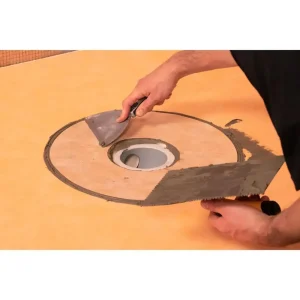 Schluter KERDI-DRAIN-H Flange Kit with Horizontal Outlet | 2″ ABS Drain - view 3