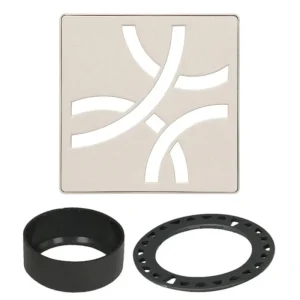 Schluter KERDI-DRAIN-STYLE Metallic Finish Shower Grates | Floral / Brushed Stainless Steel - view 2