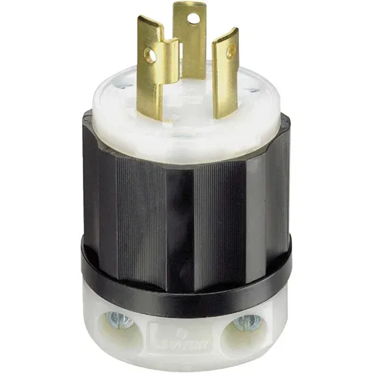 Leviton 30 Amp 125V 3-Wire 2-Pole Industrial Grade Locking Cord Plug