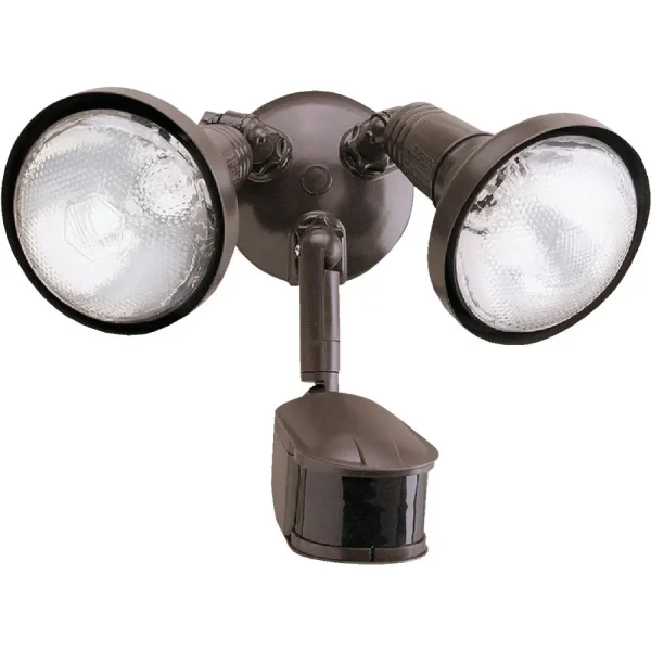 Halo Bronze Motion Sensing Dusk To Dawn Incandescent 240 Deg. Floodlight Fixture