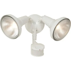 Halo White Motion-Sensing Incandescent Floodlight Fixture