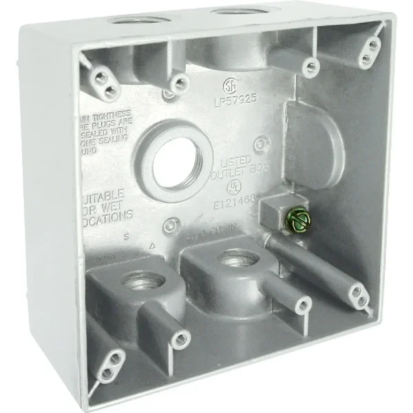 Bell White 5-Outlet Weatherproof Outdoor Outlet Box