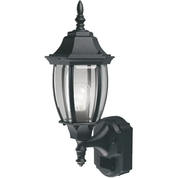 Heath Zenith Black Incandescent Motion Activated Outdoor Light Fixture, 18.5″