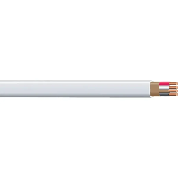 Romex 25 ft. Solid White 14-3 NMW/G Wire