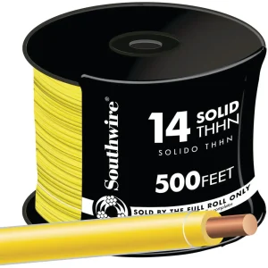 Southwire 500 ft. 14 AWG Yellow Solid THHN Wire