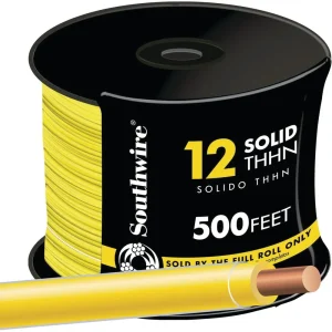 Southwire 500 ft. 12 AWG Yellow Solid THHN Wire